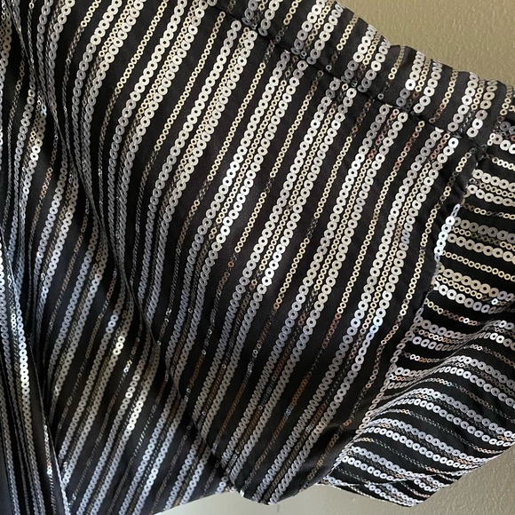 silver sequin wrap dress / duster - Picture 2 of 6